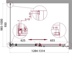 BELBAGNO Acqua Душевой уголок прямоугольный, размер 130х100 см, двери раздвижные, стекло 8 мм ACQUA-AH-1-130/100-C-Cr
