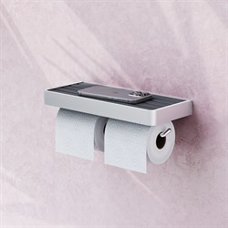 DAMIXA Jupiter Двойной держатель для туалетной бумаги, цвет черный - фото 225507