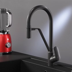 AM.PM F8007822 Like, смеситель для кухни с каналом для питьевой воды и гибким изливом, черный, шт. - фото 226213