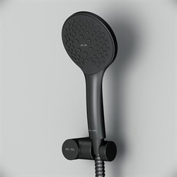 AM.PM F0119022 Gem, душевой набор: ручной душ 110мм, держатель ручного душа, душевой шланг, черный, шт. - фото 226669