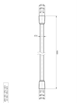 CEZARES Czr Гибкий шланг PVC, длина 1,8 м, цвет хром - фото 229912