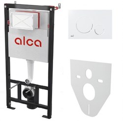 ALCA PLAST Set 4в1 для установки унитаза с панелью смыва белой панель смыва белая - фото 231906