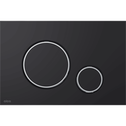 ALCA PLAST Кнопка управления для скрытых систем инсталляции, черный матовый / xром - фото 231959