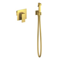 TIMO Selene Смеситель встроенный с гигиеническим душем (2089/17SM), цвет золото матовое - фото 236066