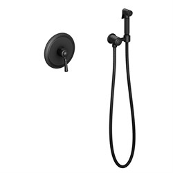 TIMO Arisa Смеситель встроенный с гигиеническим душем, цвет черный матовый - фото 236215