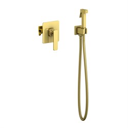 TIMO Torne Смеситель встроенный с гигиеническим душем (4389/17SM), цвет золото матовое - фото 236358