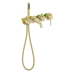 TIMO Saona Смеситель встроенный для ванны с душем (2314/17YSM), цвет золото матовое - фото 236678