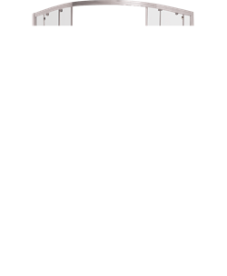 TIMO Altti Душевой уголок четверть круга, размер 100х100 см, профиль - хром / стекло - прозрачное, двери раздвижные - фото 238186