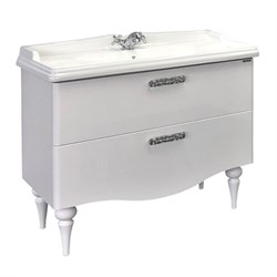 COMFORTY Тумба-умывальник напольный Монако-100 белый глянец с раковиной 3310 COMFORTY 4136346