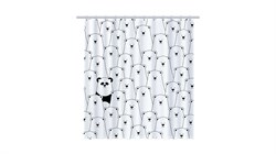 FIXSEN Panda Шторка для ванной, ширина 180 см, цвет черный - фото 24188
