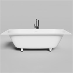 SALINI Ornella Встраиваемая ванна с прямоугольной чашей, регулируемые ножки, донный клапан "Up&Down" белый, сифон, интегрированный слив-перелив размер 190х80 см, белый - фото 242554