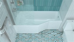 1MARKA Convey Ванна асимметричная пристенная размер 150х75 см, цвет белый - фото 244239