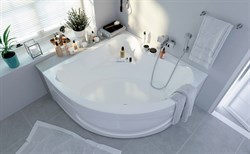 1MARKA Ibiza Ванна угловая пристенная размер 150х150 см, цвет белый - фото 244276