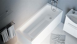 1MARKA Modern Ванна прямоугольная пристенная размер 120х70 см, цвет белый - фото 244302