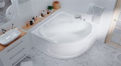 1MARKA Palermo Ванна угловая пристенная размер 150х150 см, цвет белый - фото 244331