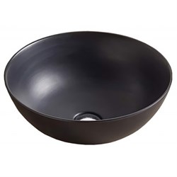 VELVEX Раковина накладная диаметр 40 см, цвет черный - фото 247051