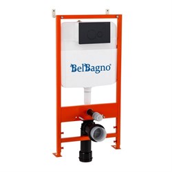BELBAGNO Комплект 2 в 1 Система инсталляции для унитазов BelBagno BB026 с кнопкой смыва BB084NERO - фото 247289