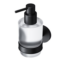 AM.PM X-Joy Стеклянный диспенсер для жидкого мыла с настенным держателем, черный - фото 248916