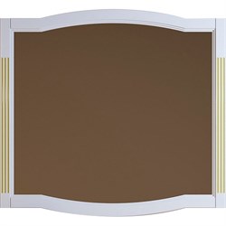 OPADIRIS Лаура Зеркало 100 см, белый матовый с золотой патиной - фото 249099
