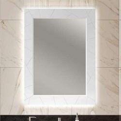 OPADIRIS Луиджи Зеркало с подсветкой 70 см, цвет белый матовый - фото 249125