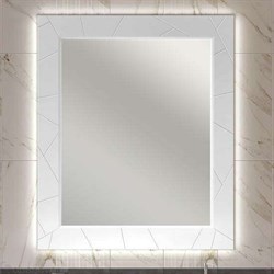 OPADIRIS Луиджи Зеркало с подсветкой 90 см, цвет белый матовый - фото 249140