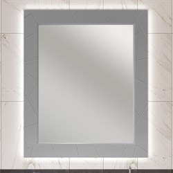 OPADIRIS Луиджи Зеркало с подсветкой 90 см, цвет серый матовый - фото 249143