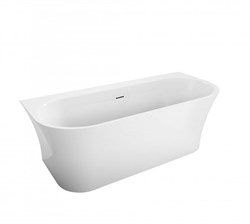 BELBAGNO Ванна акриловая полукруглая пристенная размер 155x70 см, цвет белый - фото 252596