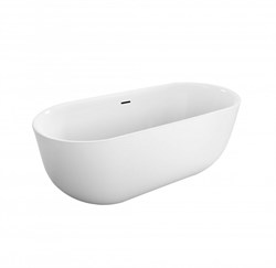 BELBAGNO Ванна акриловая овальная отдельностоящая размер 170x80 см, цвет белый - фото 252624