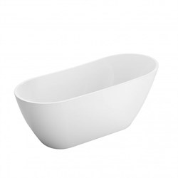 BELBAGNO Ванна акриловая полукруглая отдельностоящая размер 170x80 см, цвет белый - фото 252665