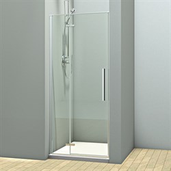 VECONI Vianno Душевая дверь распашная профиль - хром / стекло - прозрачное, ширина 80 см - фото 256464