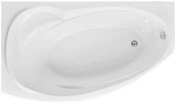 AQUANET Jersey Ванна акриловая асимметричная встраиваемая / пристенная размер 170x100 см с каркасом L, белый - фото 257890