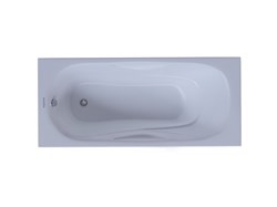 AQUATEK Гамма Ванна чугунная эмалированная 1500x750 мм в комплекте с 4-мя ножками без ручек, цвет белый - фото 261431