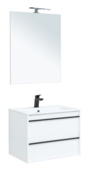 AQUANET Мебель для ванной подвесная Lino 70 белый матовый - фото 263770