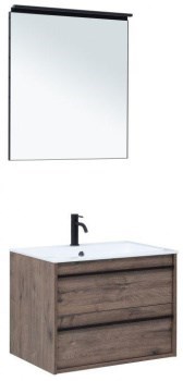 AQUANET Мебель для ванной подвесная Lino 70 Дуб Веллингтон AQUANET-271954 - фото 263778