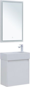 AQUANET Мебель для ванной подвесная Nova Lite 50 белый глянец (с дверецей) - фото 263821