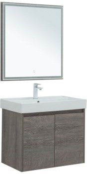 AQUANET Мебель для ванной подвесная / напольная Nova Lite 75 дуб рошелье (2 дверцы) - фото 263916