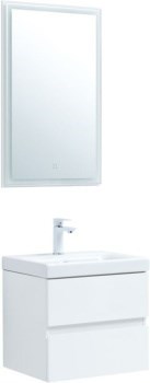 AQUANET Мебель для ванной подвесная Беркли 50 белый глянец (2 ящика) - фото 264483