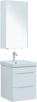 AQUANET Мебель для ванной подвесная София 50 белый глянец (2 ящика) - фото 264845