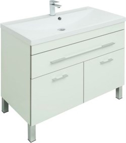AQUANET Тумба с раковиной Верона 90 белый (напольная 1 ящик 2 дверцы) AQUANET-287673 - фото 264952