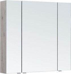 AQUANET Зеркальный шкаф Алвита new 90 дуб веллингтон белый - фото 265438