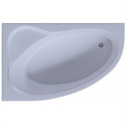 AQUATEK Фиджи Ванна пристенная асимметричная без панелей и слив-перелива, с каркасом (вклеенный) размер 170x110 см, левая,белый - фото 268212