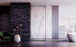 VECONI Душевая перегородка Korato KR-81GR, 1000x2000, брашированный графит, стекло прозрачное KR81GR-100-01-C4 - фото 272478