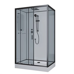 NIAGARA Premium Душевая кабина прямоугольник левая размер 120x80 см, профиль - черный матовый / стекло - тонированное NIAGARA69120134QLBLACK - фото 274329