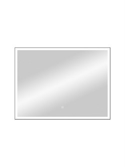 CONTINENT Зеркало с подсветкой прямоугольное (ШxВ) 60x80 см, сенсор, цвет черный ЗЛП183