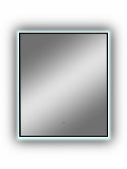 CONTINENT Зеркало с подсветкой прямоугольное (ШxВ) 70x60 см, бесконтактный сенсор, цвет черный - фото 277332