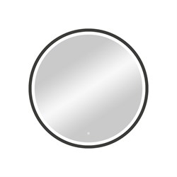 CONTINENT Зеркало с подсветкой круглое диаметр 80 см, сенсор, цвет черный - фото 277577