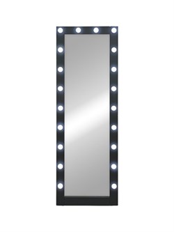 CONTINENT гримерное зеркало прямоугольное (ШxВ) 175x60 см, Мех.выключатель, цвет черный - фото 277715
