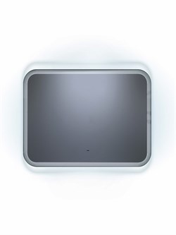 CONTINENT Зеркало с подсветкой прямоугольное (ШxВ) 70x90 см, бесконтактный сенсор, цвет белый - фото 278260