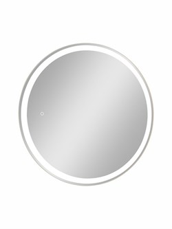 CONTINENT Torneo White Зеркальный шкаф с подсветкой круглый Диаметр 70 см, сенсор, цвет белый - фото 278353