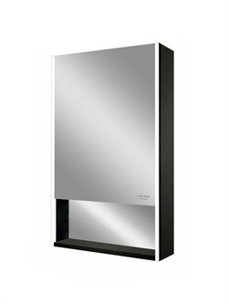 CONTINENT Filit Black Зеркальный шкаф с подсветкой прямоугольный (ШxВ) 60x80 см, датчик движения, цвет черный - фото 278405